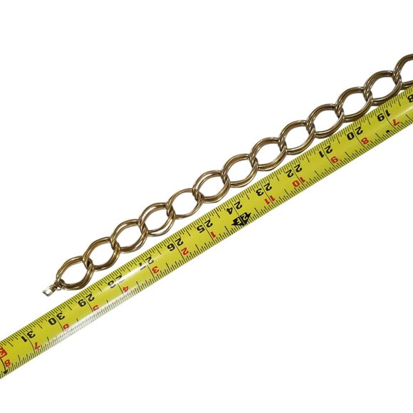 Napier Gold Chain Necklace with Double Oval Loops - Picture 7 of 10